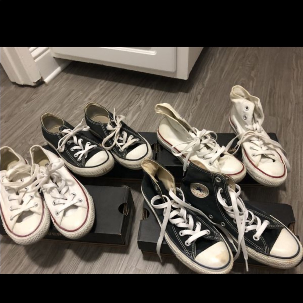 4 pairs of converse